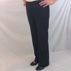 WHBM Black Pin-Stripped Wide Leg Trousers